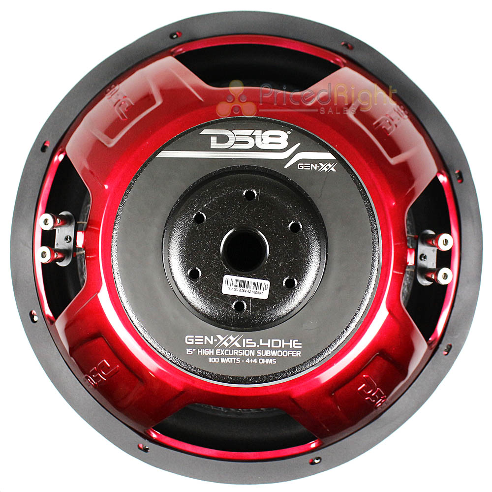 DS18 15" High Excursion Subwoofer Dual 4 Ohm 1100 Watts Max Power GEN-XX15.4DHE