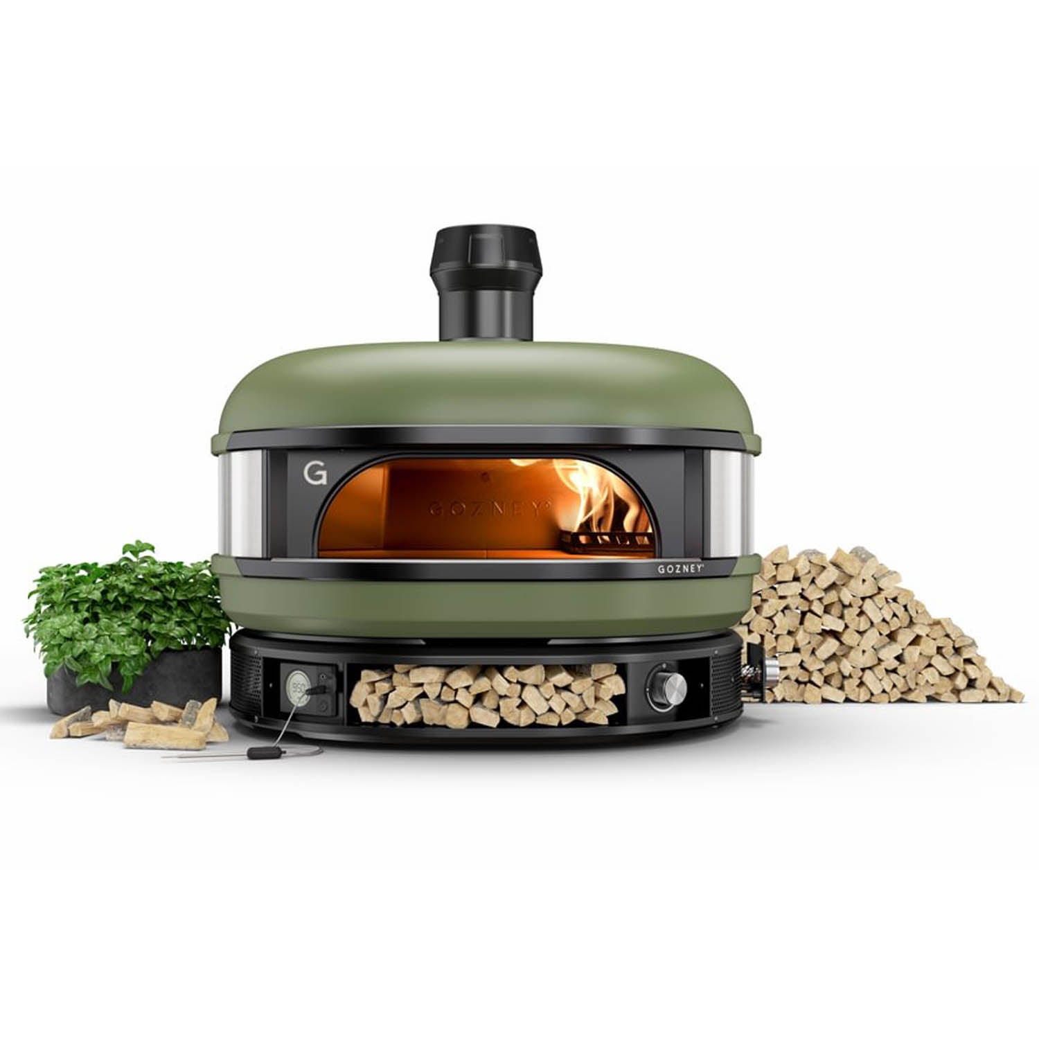 Gozney Dome Dual Fuel Pizza Oven LPG Green-Colored Domed Countertop Pizza Oven