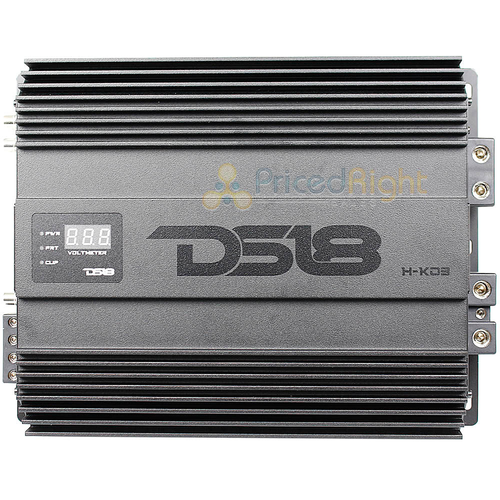 ﻿DS18 Hooligan 1 Channel Monoblock 3000W Amplifier Mono Amp Voltmeter H-KO3