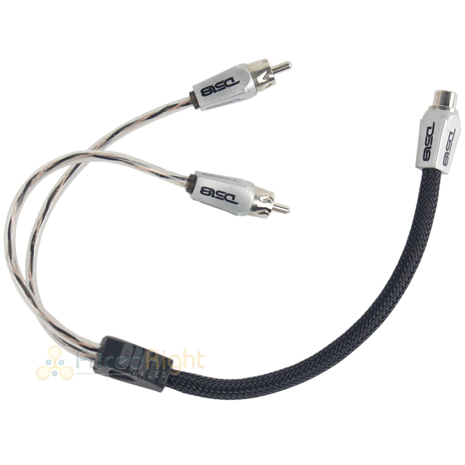 DS18 1F2M Dual Twist RCA Splitter 1 Female 2 Male Audio Adaptor Cables HQRCA