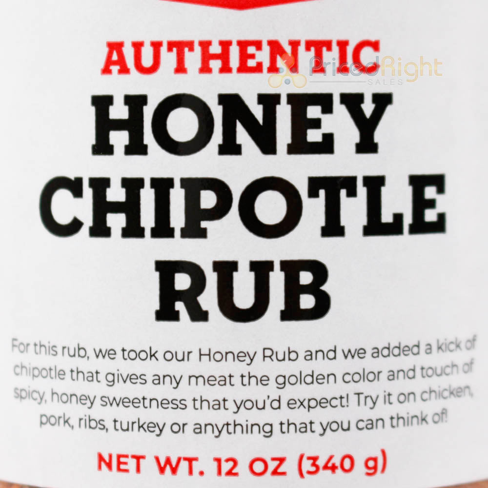 Heath Riles BBQ Authentic Honey Chipotle Rub 16 Oz Award Winning Championship