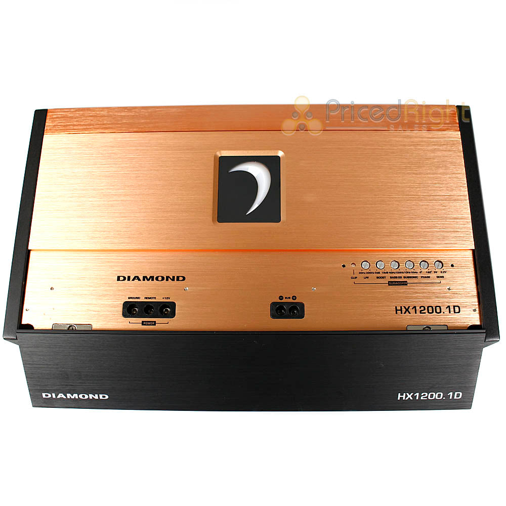 Diamond Audio 1 Channel Monoblock Digital Amplifier 1200W Max 1 Ohm HX1200.1D