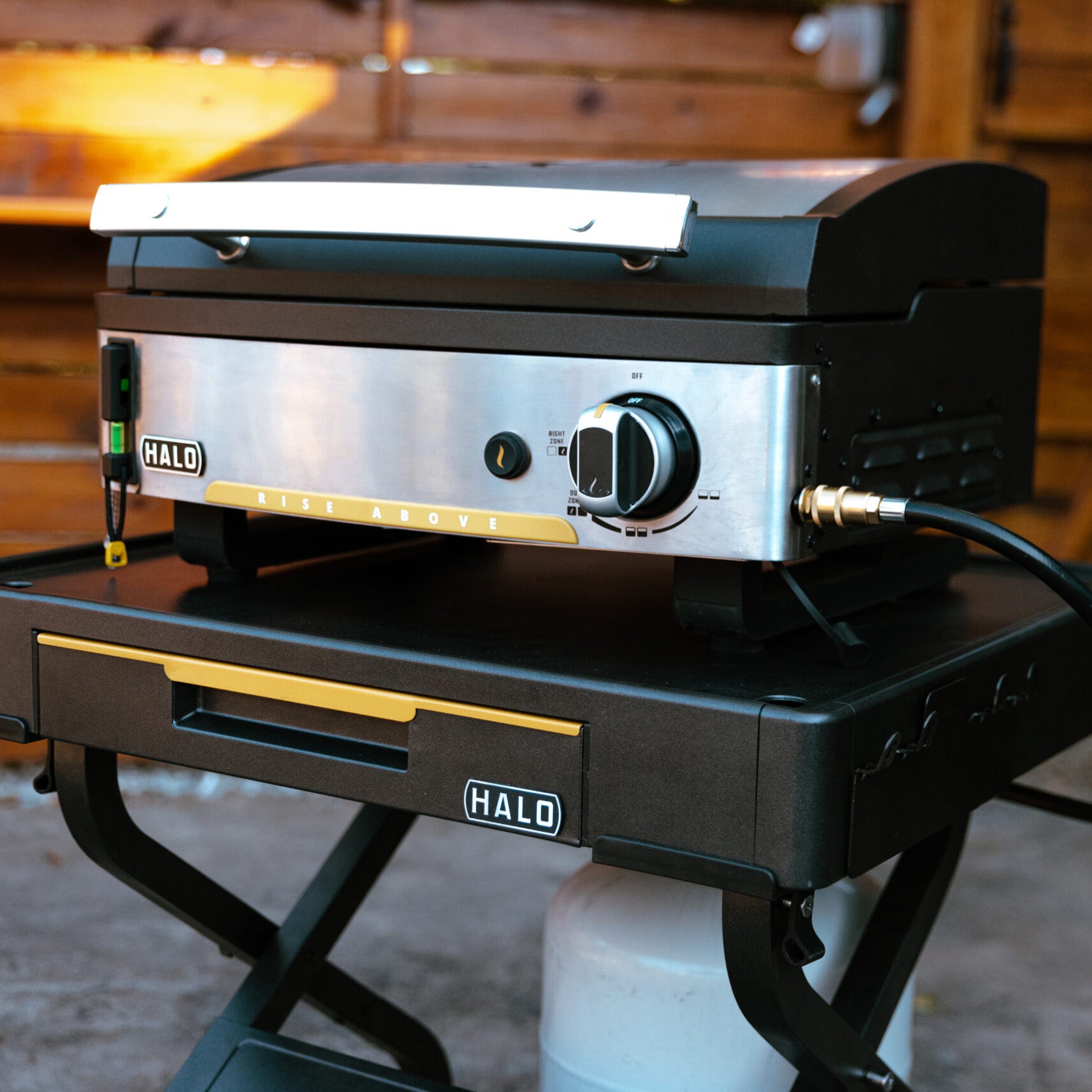 Halo Elite 1B Dual Zone Single Burner Outdoor Countertop Propane Powered Griddle