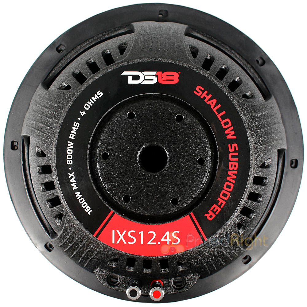 DS18 12" Subwoofer Shallow Mount SVC 1600 Watts Max 4 Ohm Car Audio IXS12.4S