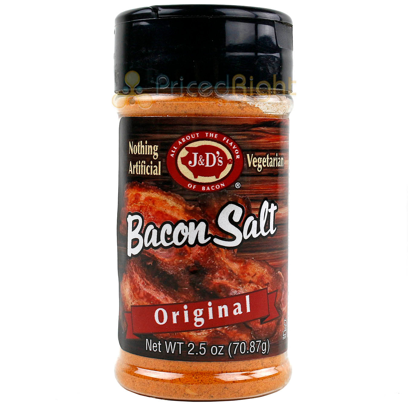 3 Pack J&D's Original Bacon Salt All Natural Bacon Flavored Seasoning Spice Rub