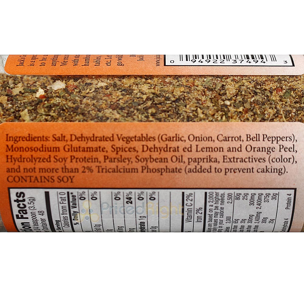 Jacks Gourmet Seasoning All Purpose Special Blend 6 Oz Bottle