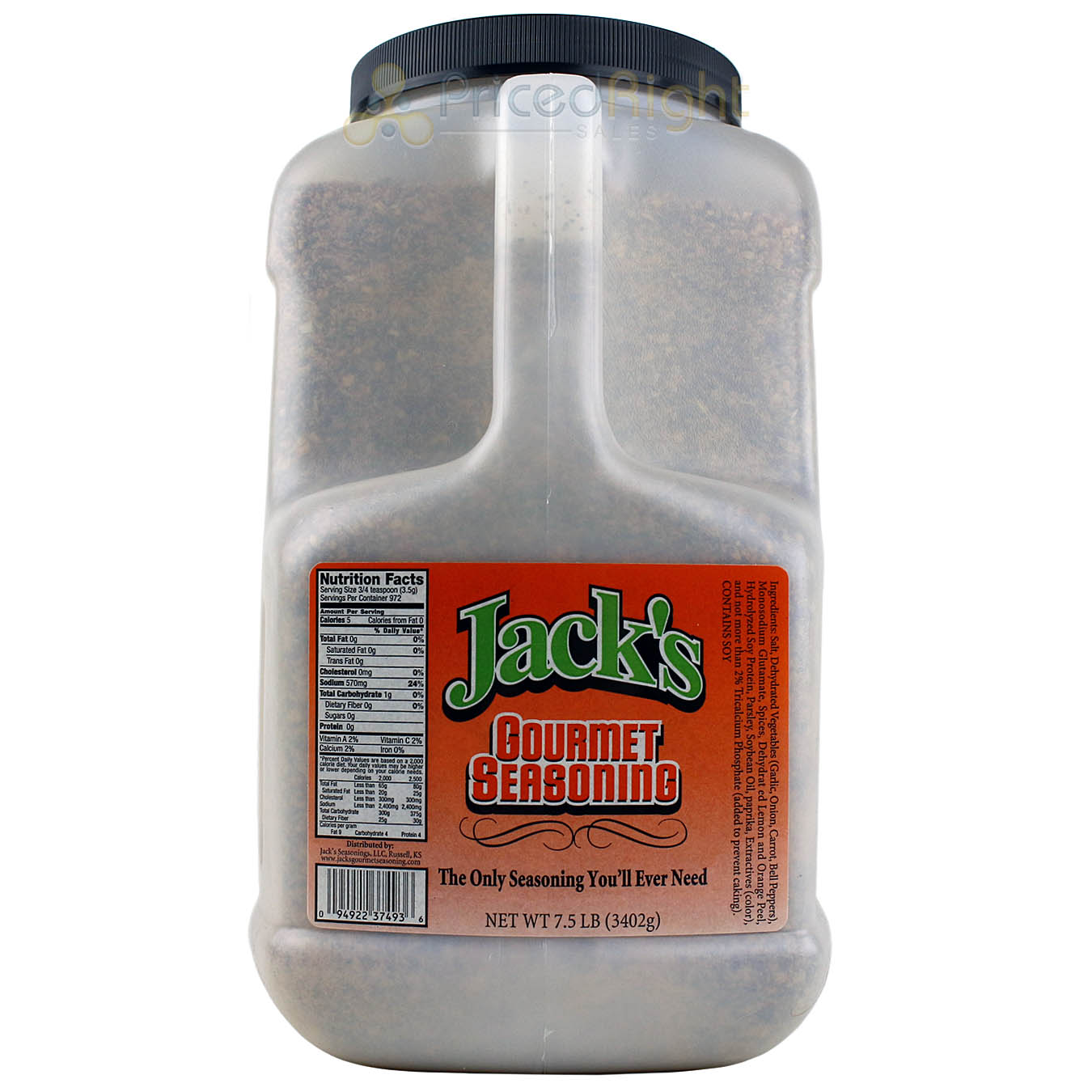 Jack's Seasoning 7.5lb Gourmet Special Blend Spices BBQ Rub Large Container