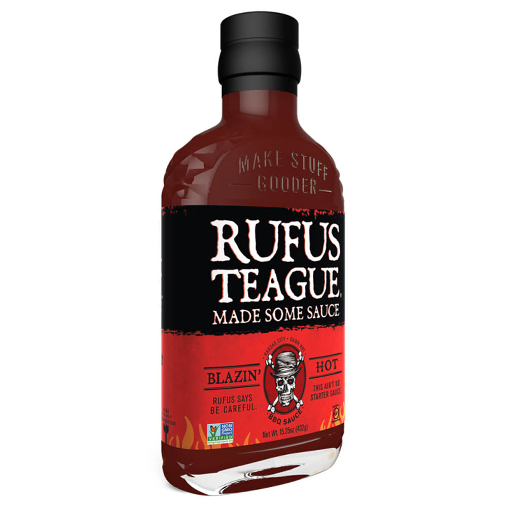 Rufus Teague Blazin' Hot BBQ Sauce 16 Oz All Purpose Spicy & Sweet JJ01017