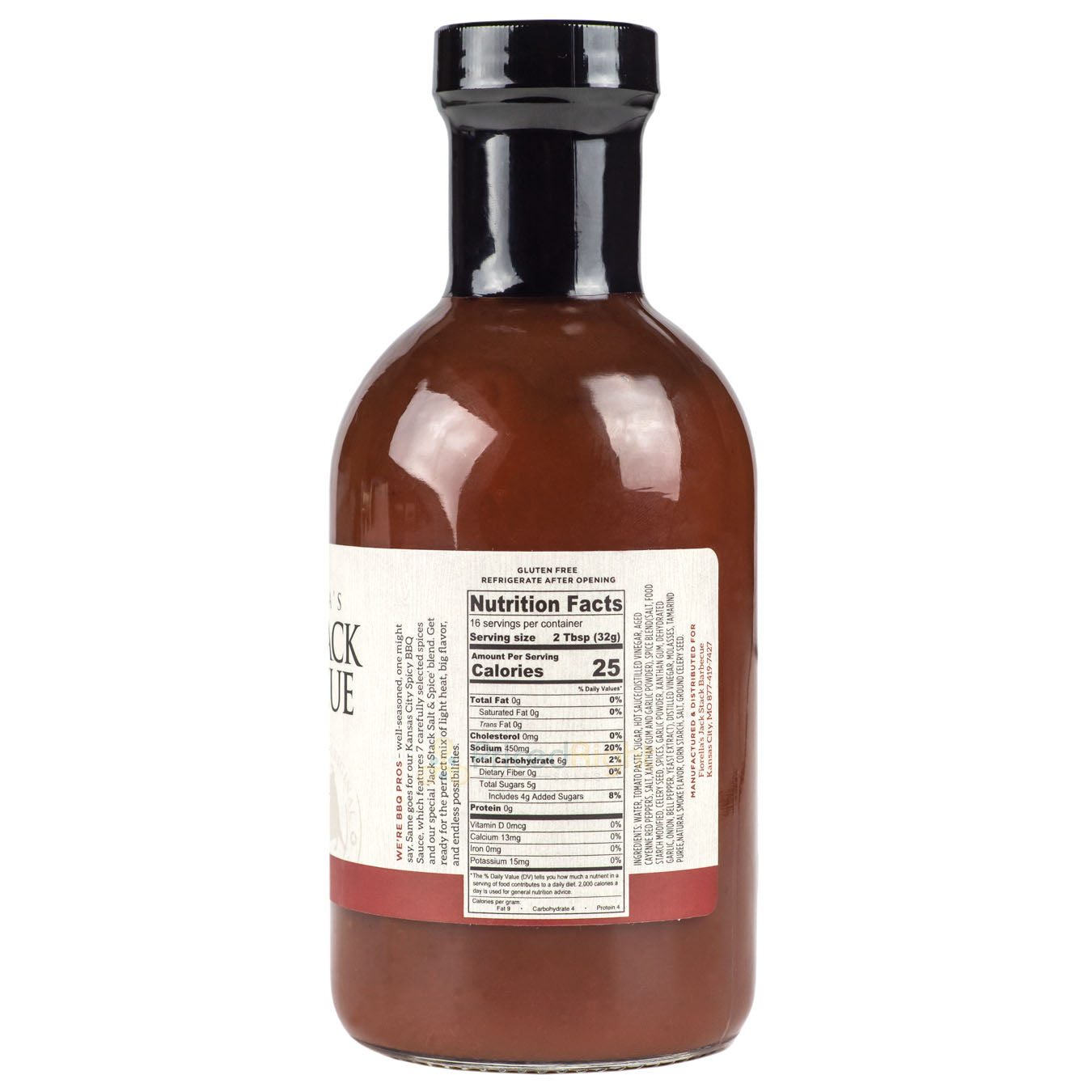 Fiorella's Jack Stack Barbecue Sauce Kansas City Spicy BBQ 18 Ounce Bottle