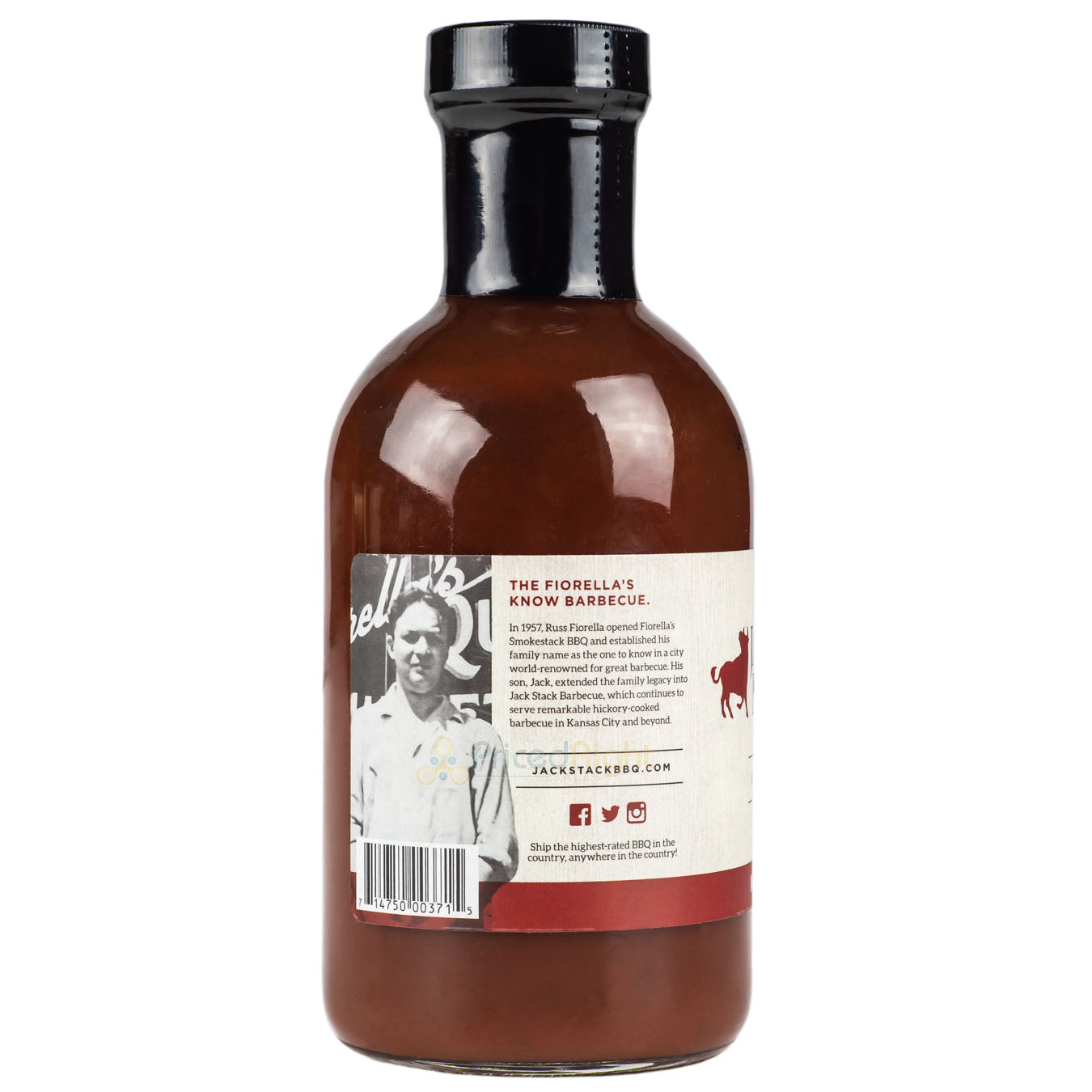 Fiorella's Jack Stack Barbecue Sauce Kansas City Spicy BBQ 18 Ounce Bottle