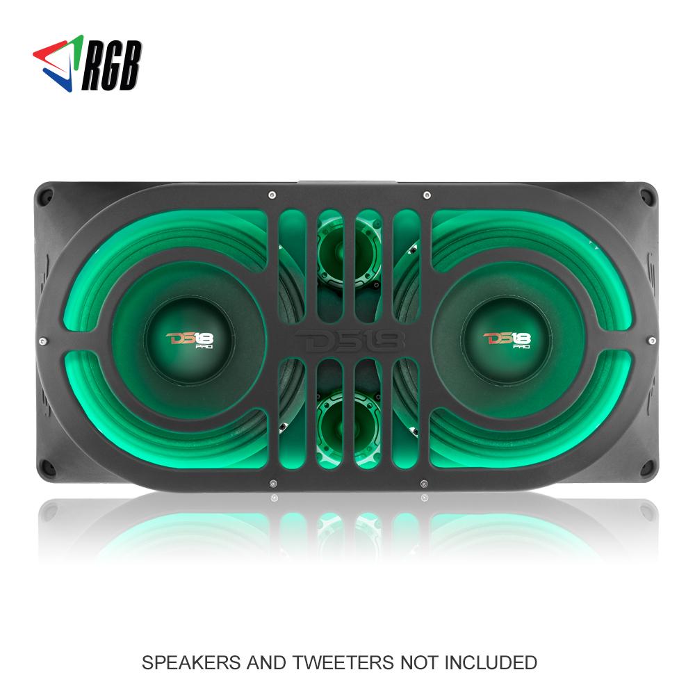 DS18 Jeep Wrangler JK JKU JL 2007-2019 Tailgate Speaker Enclosure RGB JMID