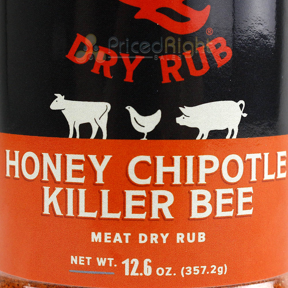 Kosmos Q 12.6 oz Honey Chipotle Killer Bee Competition Rated BBQ Meat Dry Rub