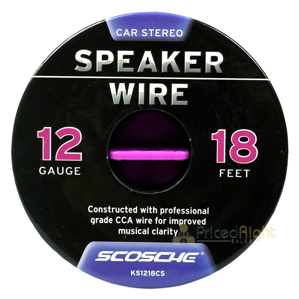 Scosche 12 Gauge 18 Ft Speaker Installation Wire CCA Car Audio Blue KS1218CS