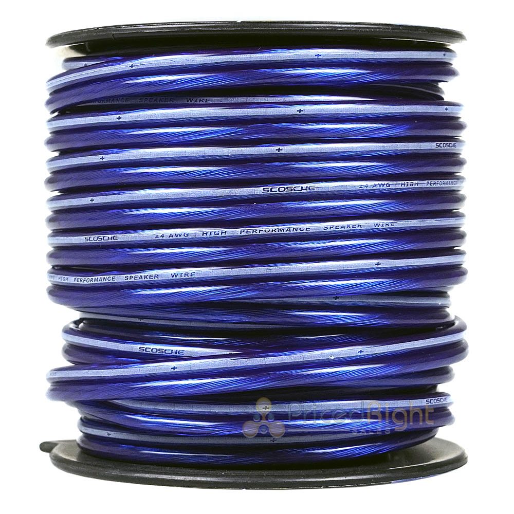 Scosche 12 Gauge 18 Ft Speaker Installation Wire CCA Car Audio Blue KS1218CS