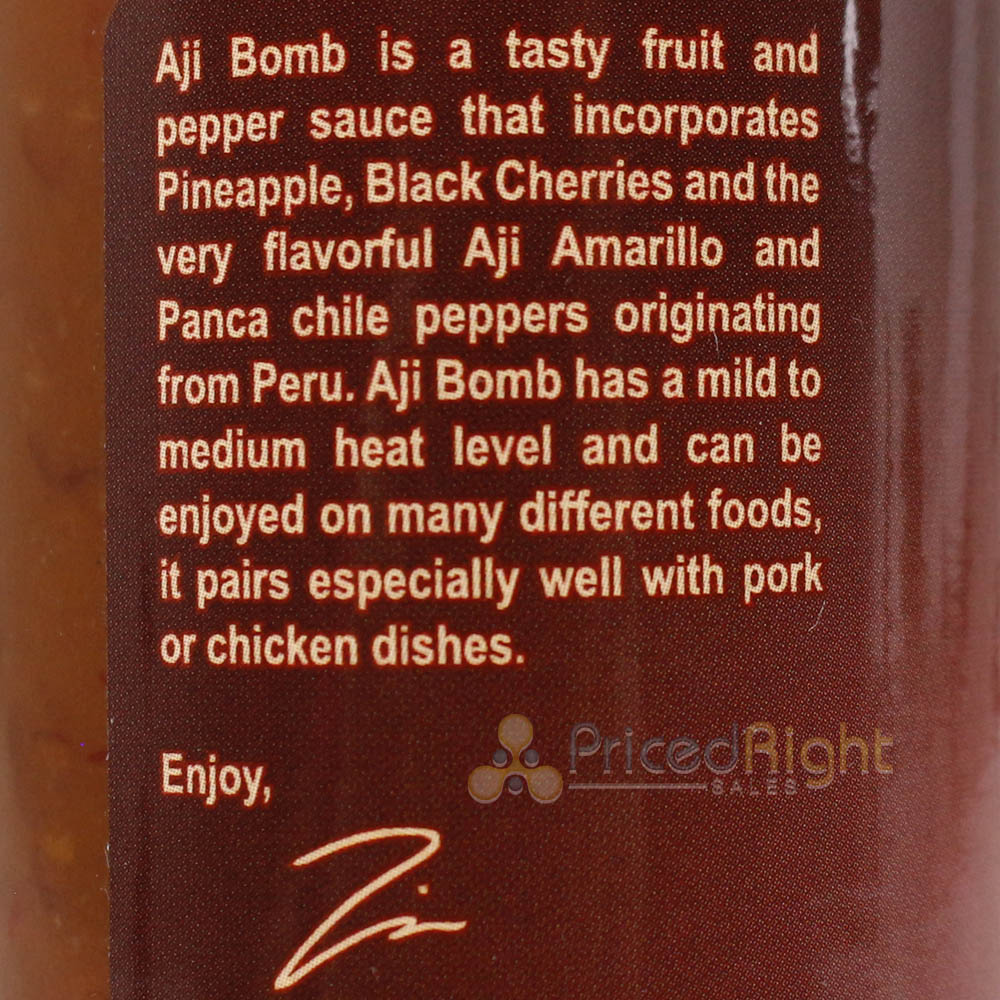 Volcanic Peppers Aji Bomb Fruit and Pepper Sauce 5 Oz Sweet Mild LAVADBA