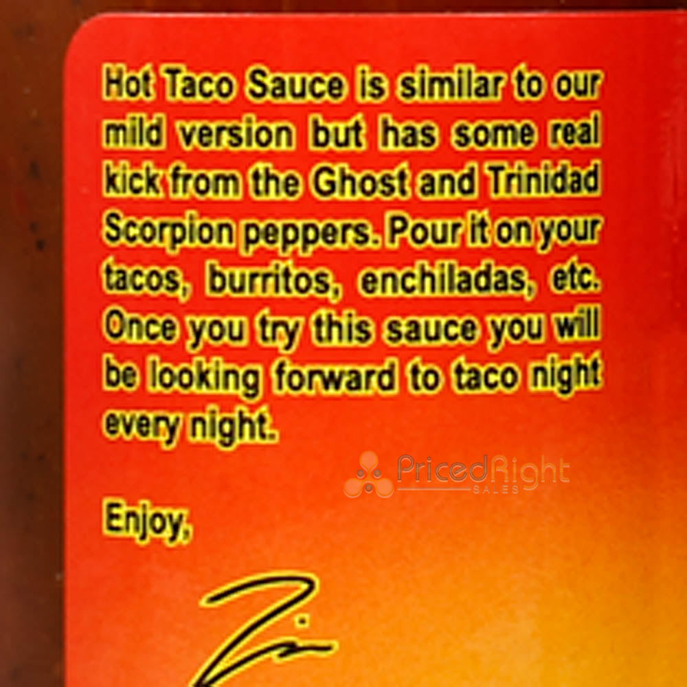 Volcanic Peppers Hot Taco Sauce 5 Oz Bottle Medium Heat Trinidad Ghost LAVAHTS