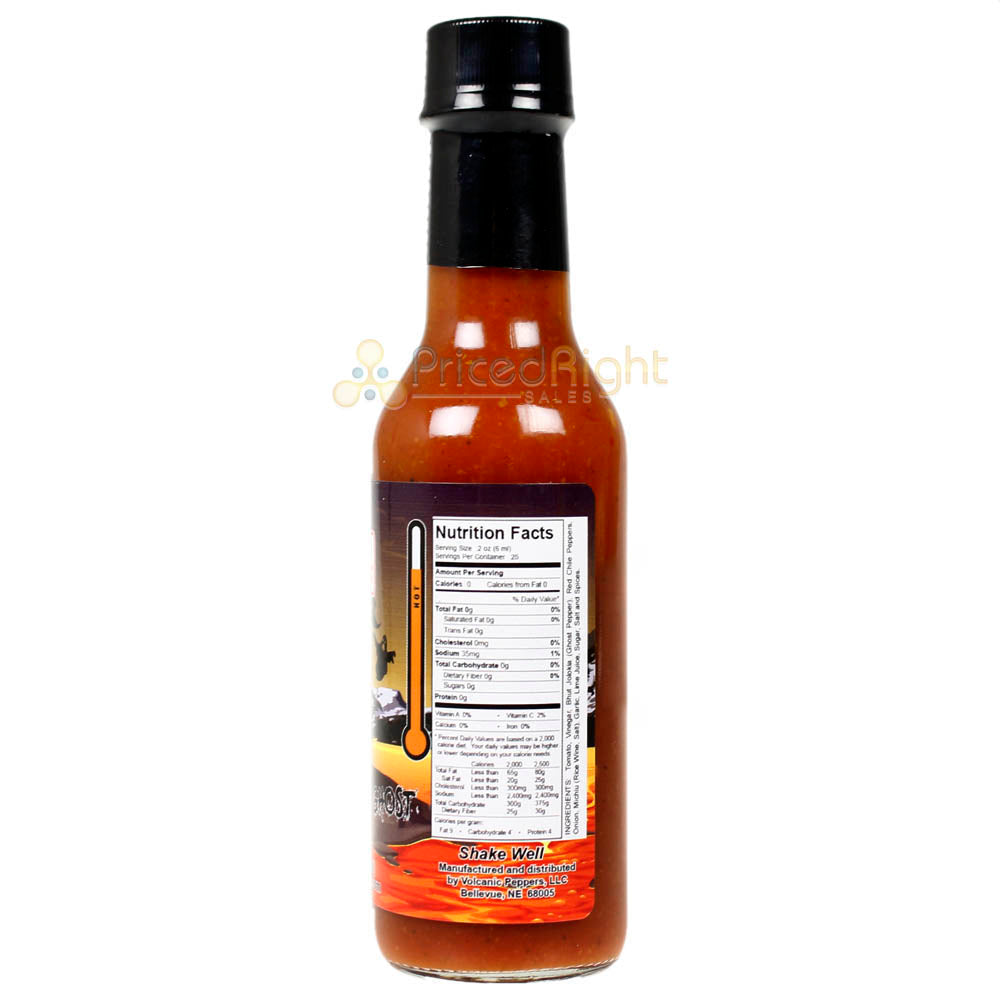 Volcanic Peppers Scott's Scorchin' Ghost Hot Sauce 5 Oz Bottle Spicy LAVASSGPS