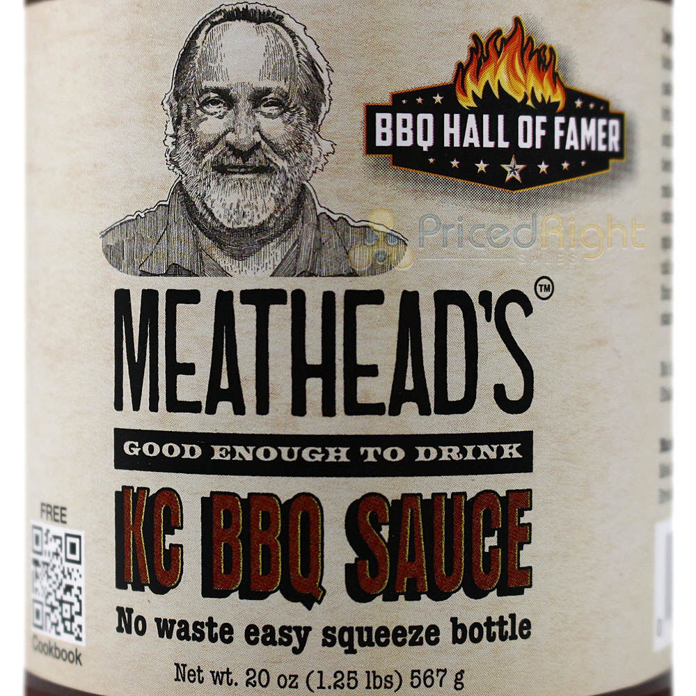 Meatheads BBQ Sauce Kansas City Style All Purpose 20 Oz Squeeze Bottle