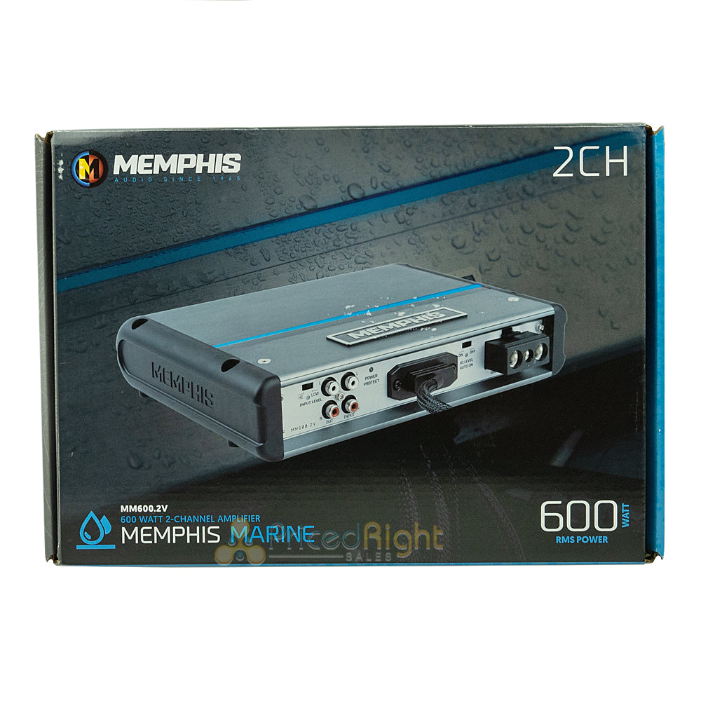 Memphis Audio Marine Amplifier 600W RMS Class D 2 Channel w/ Remote MM600.2V