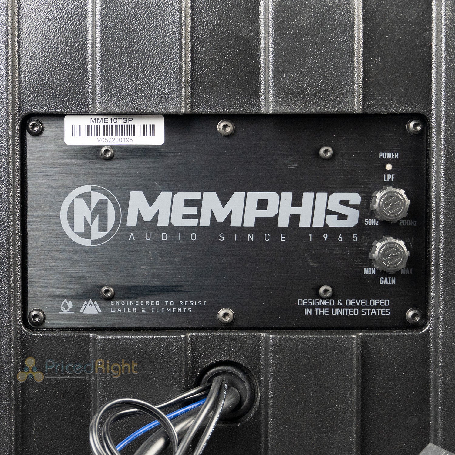 Memphis Audio Marine 10" Amplified Dual Passive Enclosure With 400 Watt RMS/Peak