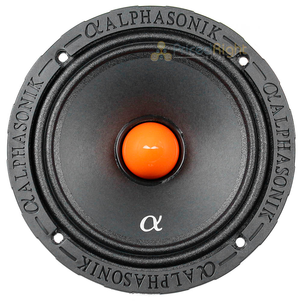 Alphasonik 6.5" Midrange Speakers 4 Ohm Neodymium Mayhem Series MPRO654 Pair