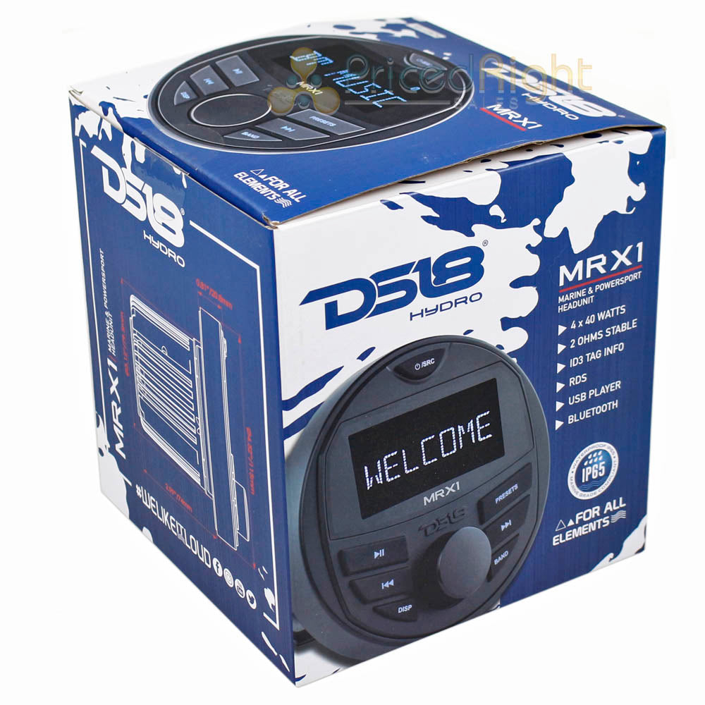 DS18 Bluetooth Marine Heat Unit 4 x 40 Watts 2 Ohm Powersport Hydro Series MRX1