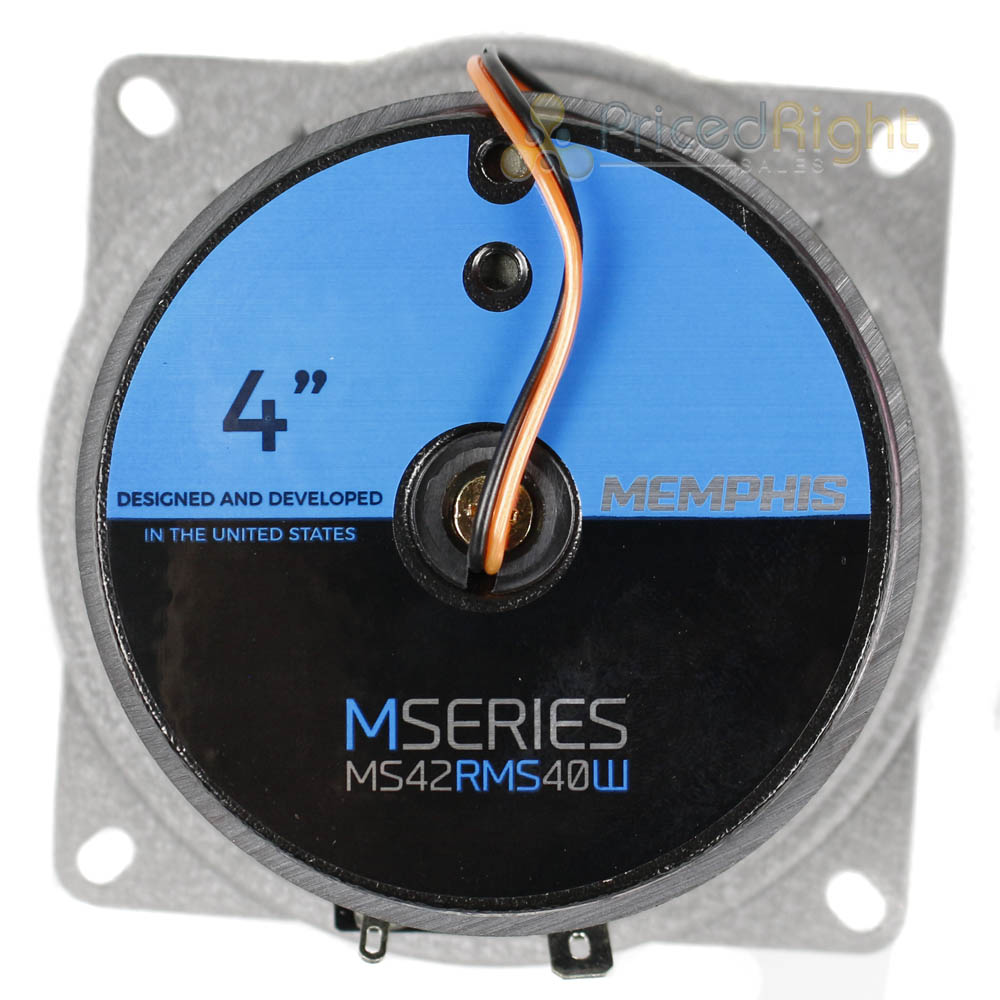 Memphis 4" 80 Watt Coaxial Speakers In Line Crossover Car Audio Tweeter MS42