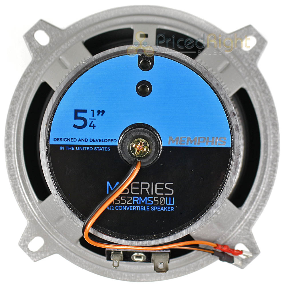 Memphis 5.25" 50 Watt Coaxial Speakers In Line Crossover Car Audio Tweeter MS52