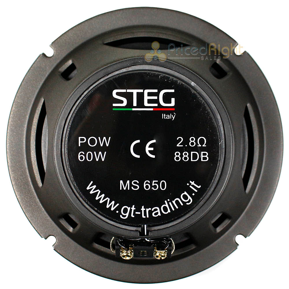 STEG 6.5" Coaxial Speaker 60W RMS 3 Ohm Point Source Performance Series MS650