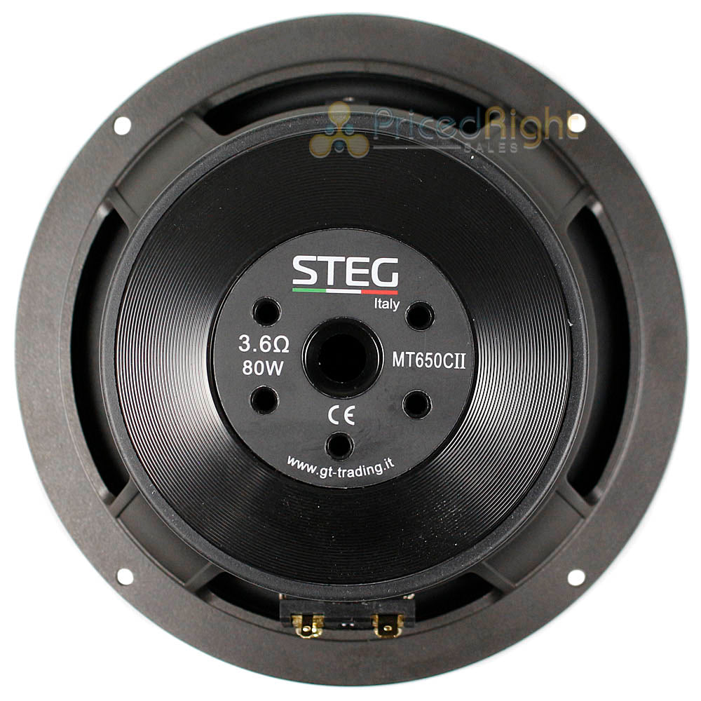 STEG 6.5" 2 Way Component Speaker System 4 Ohm Master Stroke Series MT650CII