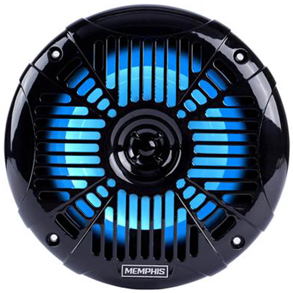 Memphis 6.5" Marine Speakers LED 80W Max Extreme Series Black MXA602SLB Pair