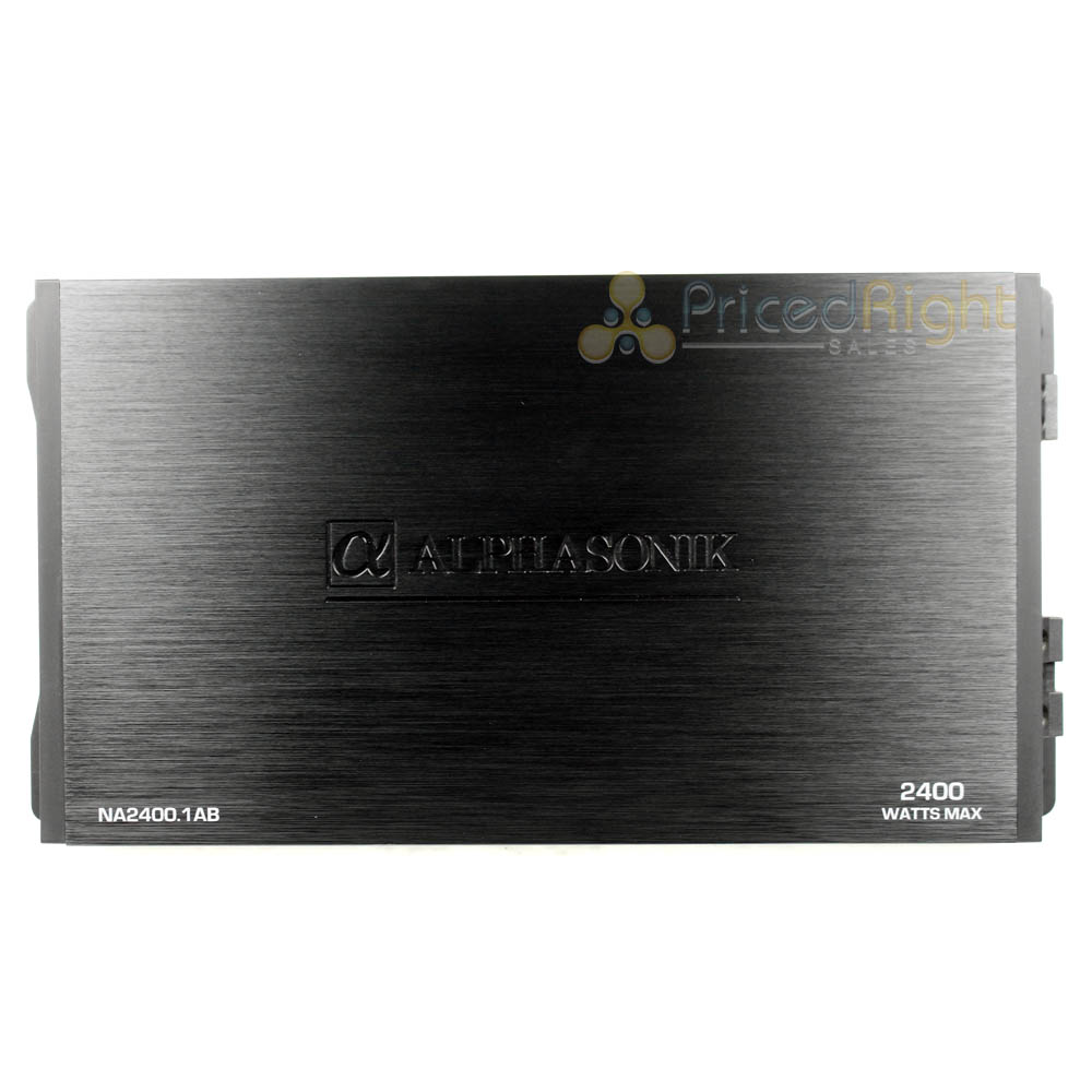 Alphasonik Monoblock Amplifier 2400 Watts Class A/B Amp Neuron Series NA2400.1AB