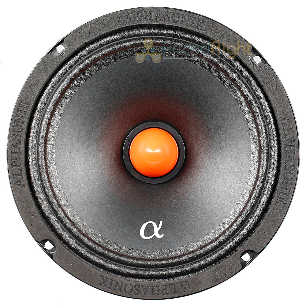 Alphasonik 8" Midrange Speaker 800 Watts Max 4 Ohm Neuron Series NMR80 Pair