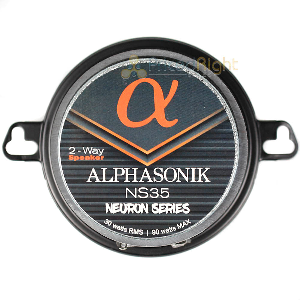 Alphasonik 3.5" Neuron Series 2 Way Full Range Speakers 90 Watt Max Pair NS35