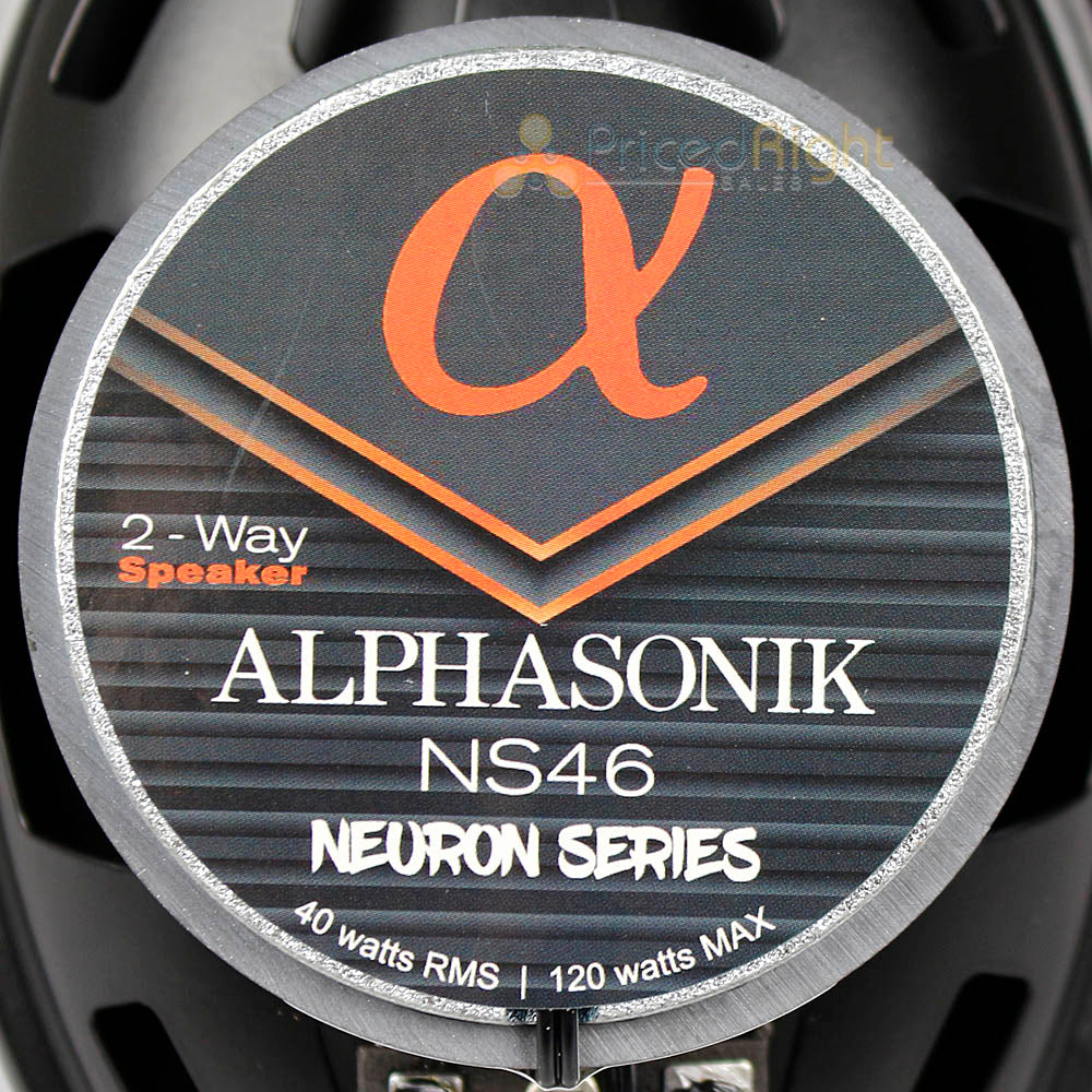 Alphasonik 4x6" 2 Way Full Range Speakers 120W Max 3 Ohm Neuron Series NS46 Pair