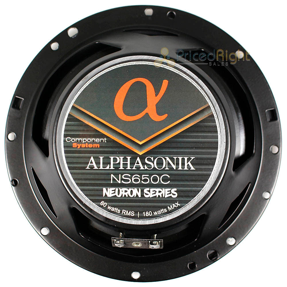 Alphasonik 6.5" 2 Way Component Speakers 180 Watts Max Neuron Series NS650C