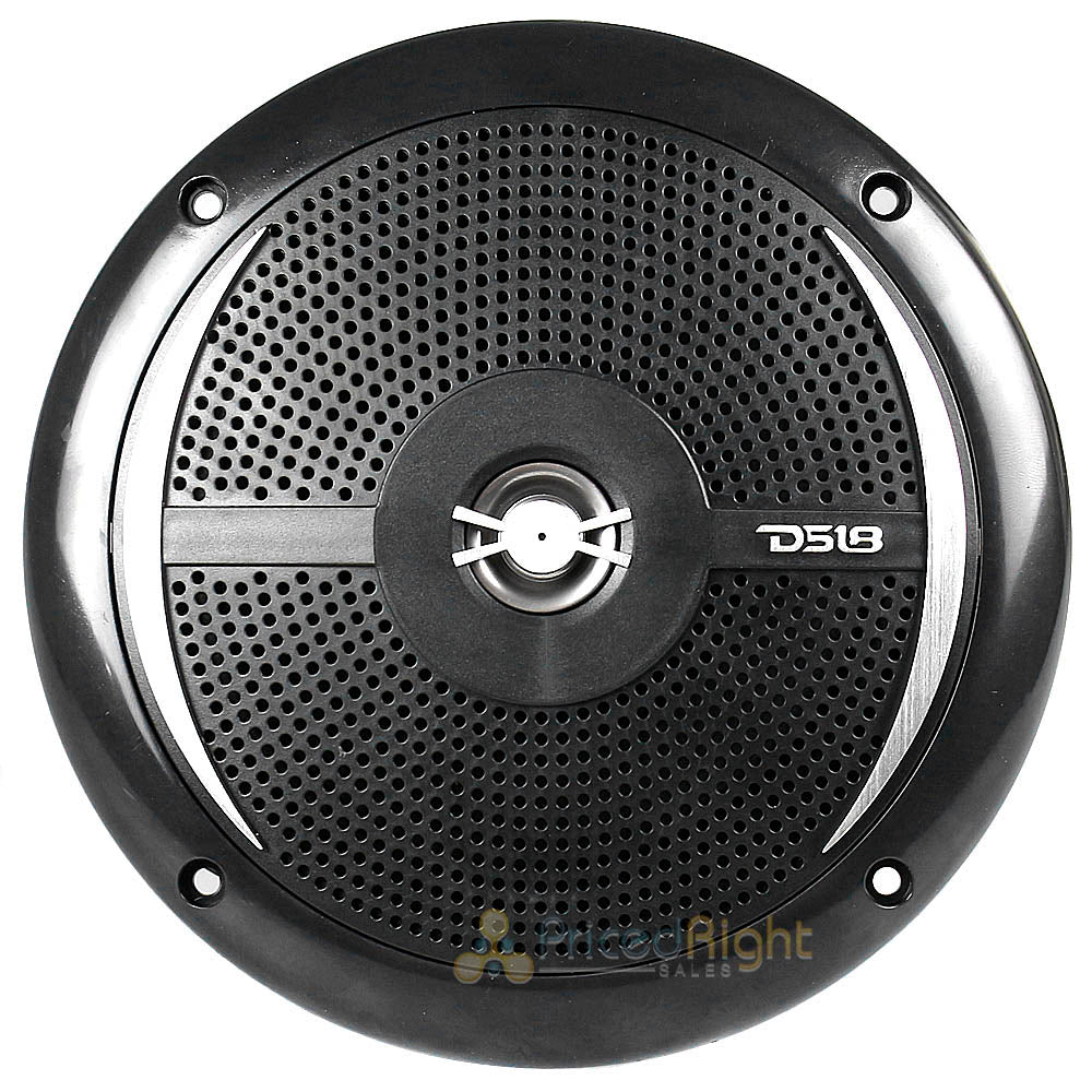 DS18 Hydro 6.5" Speakers 2 Way Marine Slim LED 100 Watts Max 4 Ohm NXL-6SL/BK