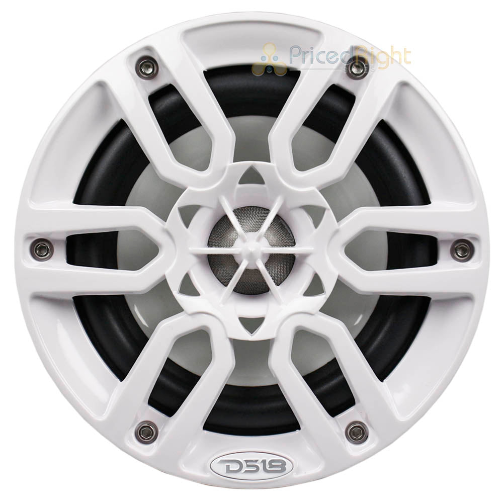 DS18 6.5" Marine Tower Speakers White Hydro Series RGB 370 Watts Max NXL-X6TP/WH