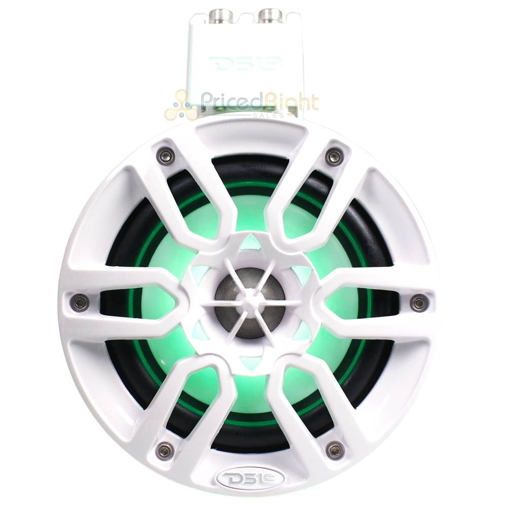 DS18 6.5" Marine Tower Speakers White Hydro Series RGB 370 Watts Max NXL-X6TP/WH