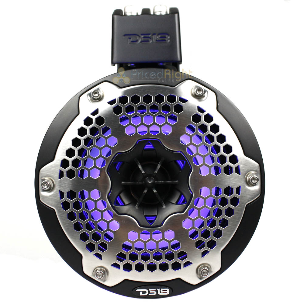 DS18 6.5" Marine Tower Speakers 450W with Passive Radiator RGB NXL-X6TPNEO/BK