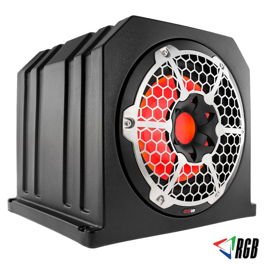 10" Marine Grade Subwoofer w/ Passive Sub Enclosure 4 Ohms 700 Watt + RGB Lights