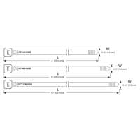 DB Link Weather Resistant Cable Ties 12"x.14" (30.5 cm x 3.6 mm) 100 Pcs per bag