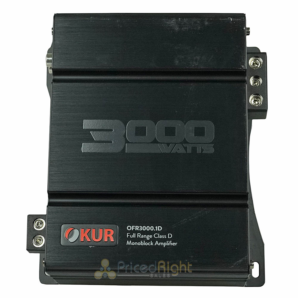 OKUR Monoblock Full Range Amplifier 3000W Max 1 Ohm With Bass Remote OFR3000.1D