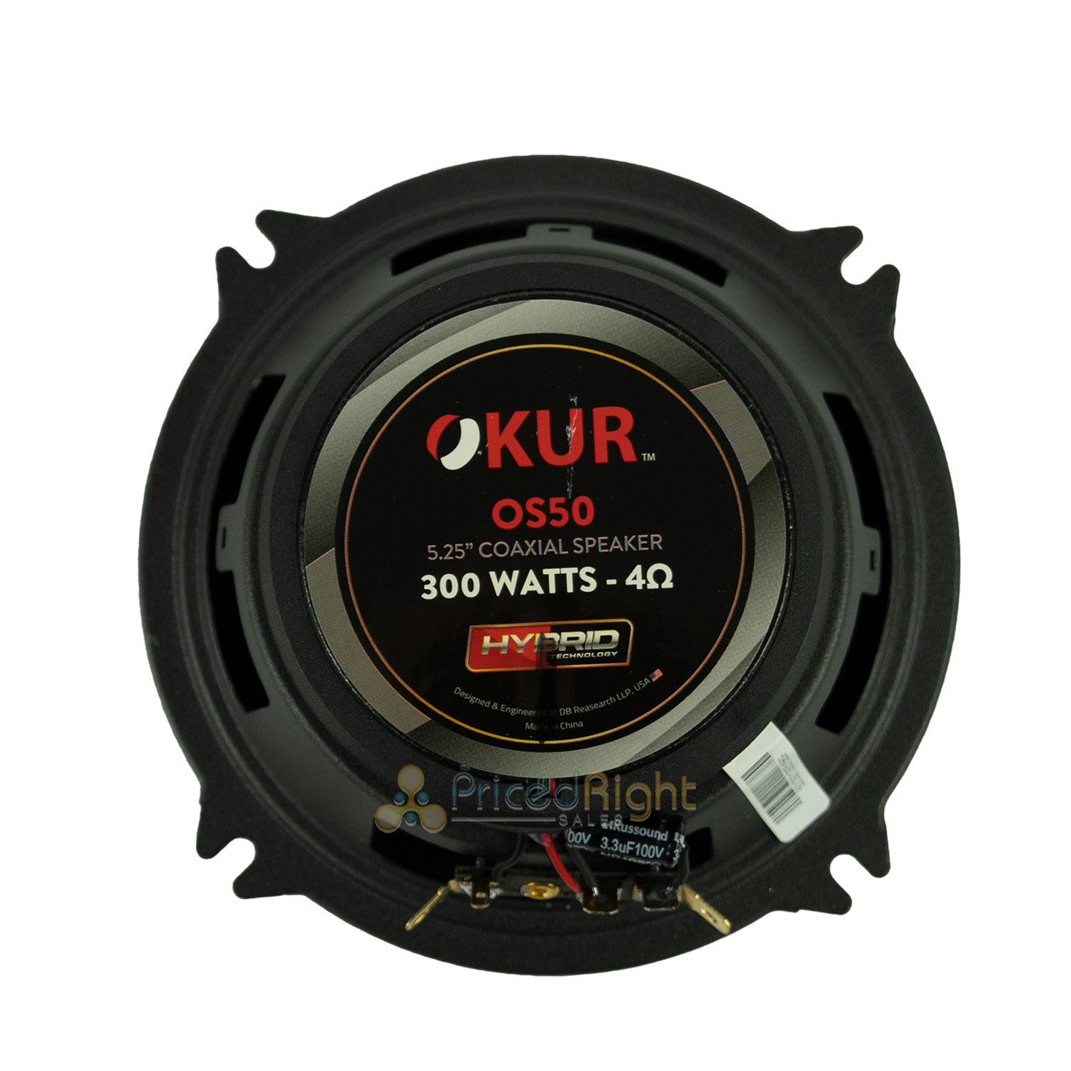 OKUR 5.25" Coaxial Speaker 300 Watts 4 Ohm 1" Voice Coil Hybrid Technology OS50