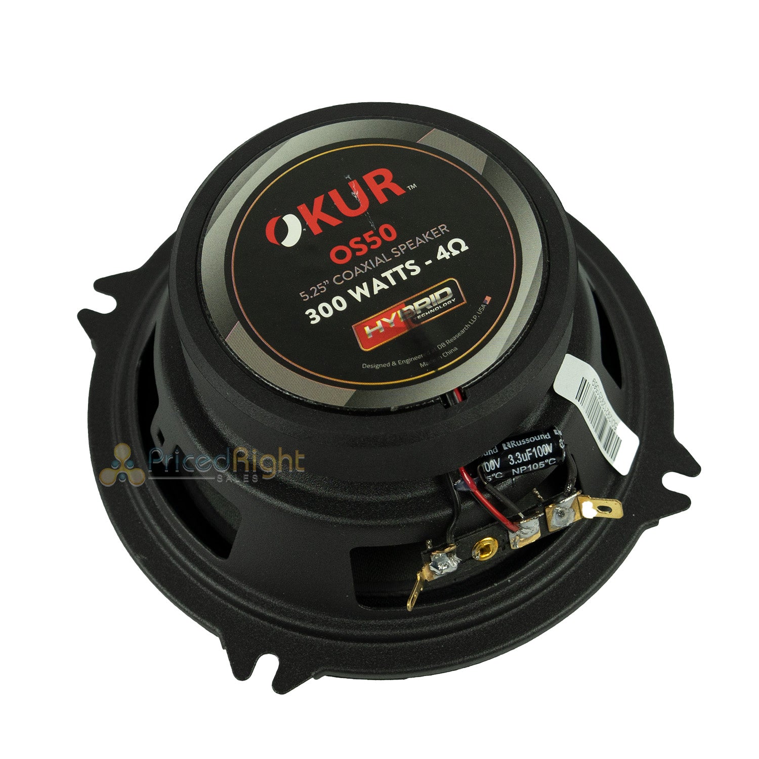 OKUR 5.25" Coaxial Speaker 300 Watts 4 Ohm 1" Voice Coil Hybrid Technology OS50