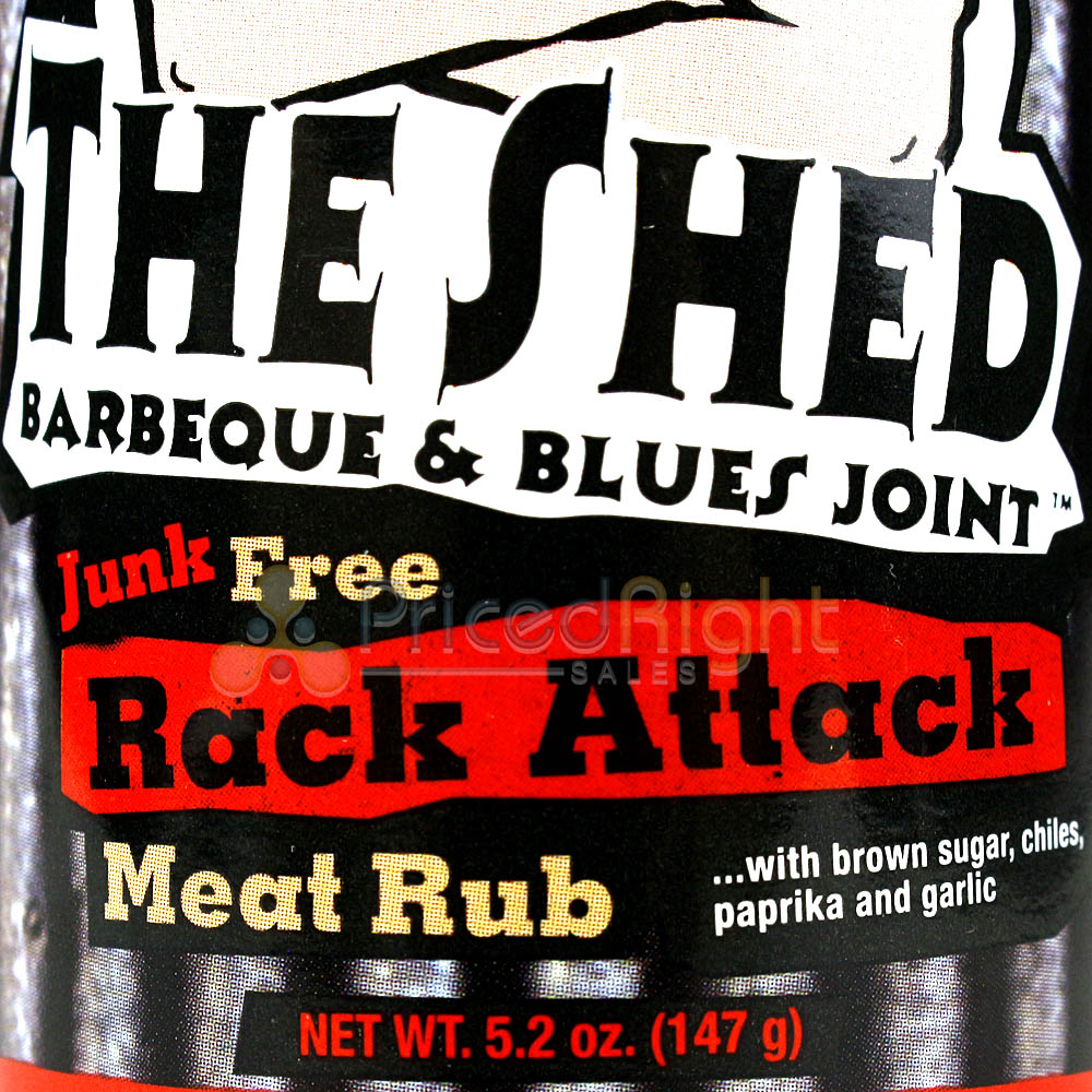 The Shed BBQ & Blues Joint Rack Attack Meat Rub 5.2 Oz Southern Sweet and Spicy