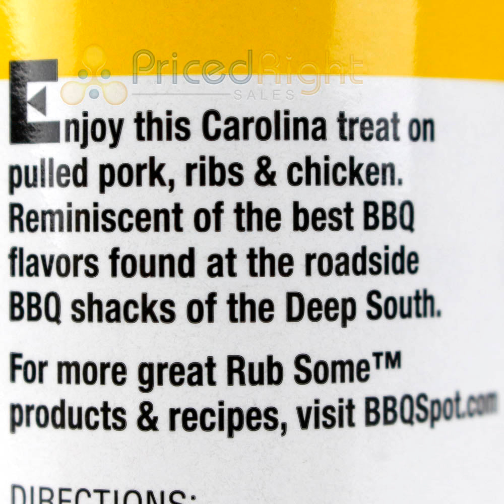 Rub Some Butt Carolina Style Barbecue Seasoning 6.5 Oz Mustard and Vinegar Based