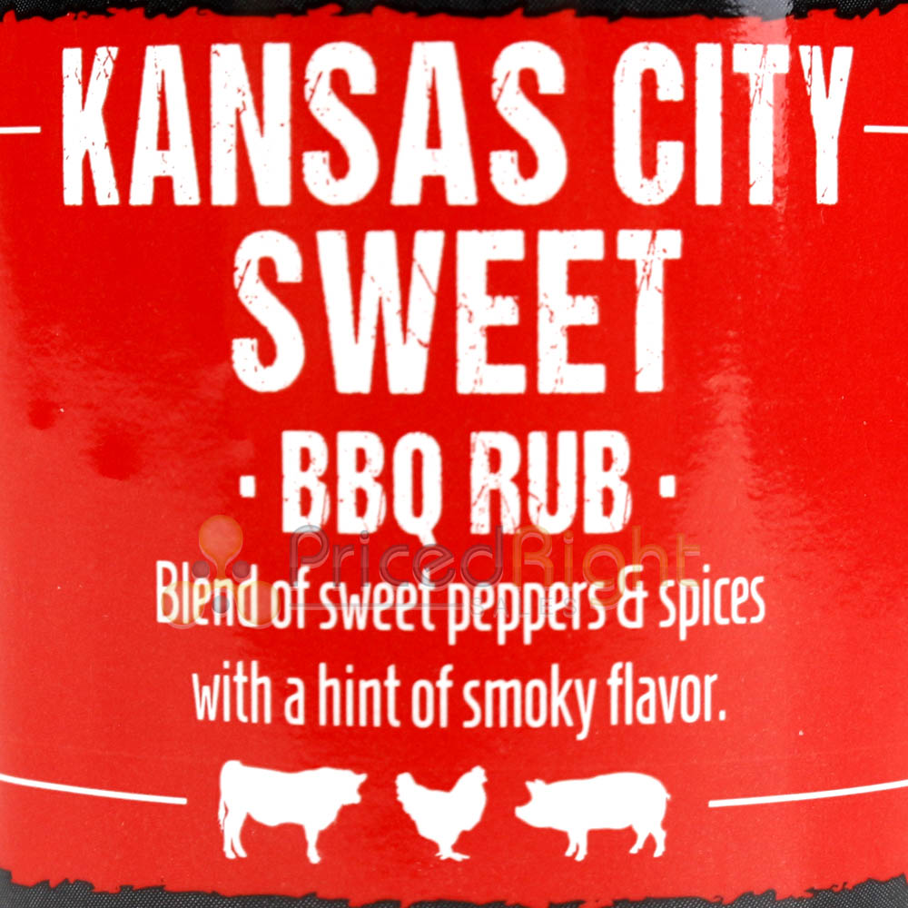 Three Little Pigs Kansas City Sweet BBQ Rub 6.5 Oz Sweet Peppers Smoky Flavor