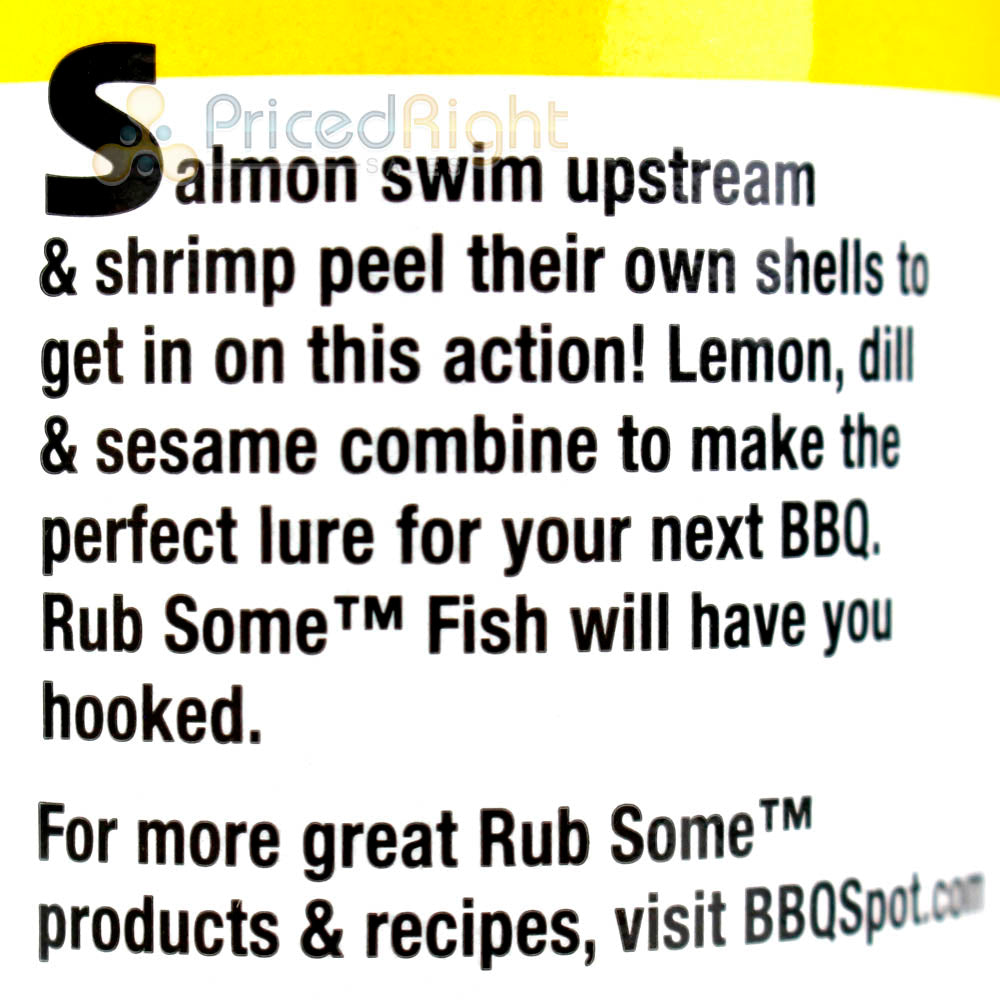 Rub Some Fish Seafood Seasoning 5.6 Oz Lemon Dill & Sesame Blend Gluten Free