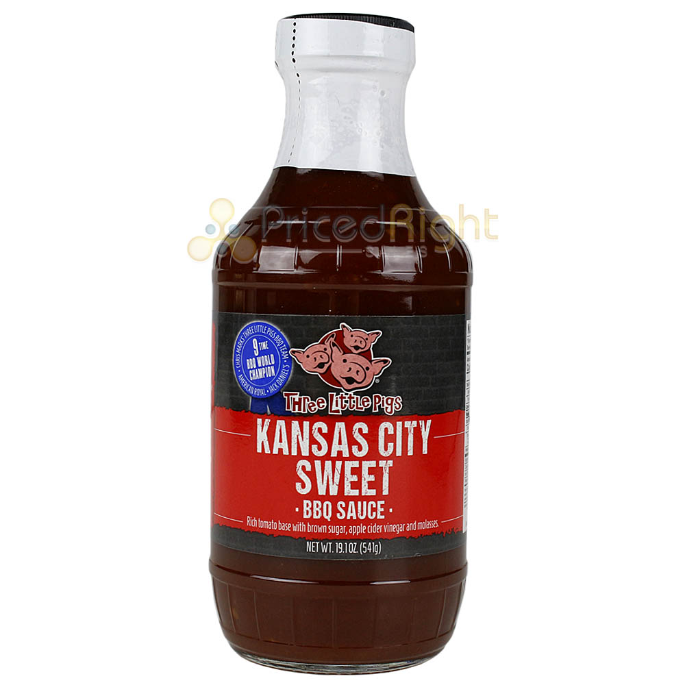 Three Little Pigs 2 Pack BBQ Combo KC Sweet Sauce & KC Competition BBQ Sauce